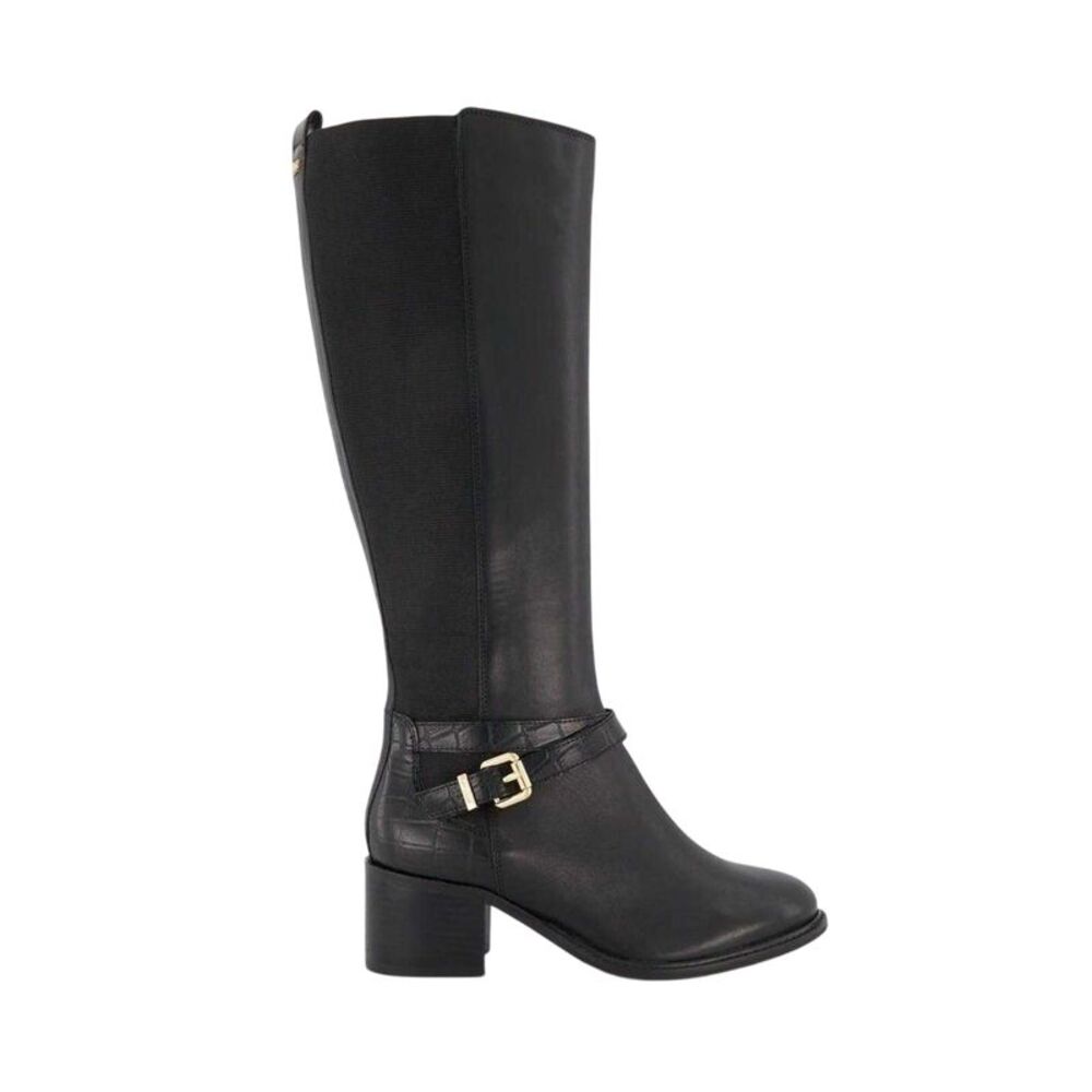 Dune London Womens/Ladies Tildy Elasticated Knee-High Boots / Black